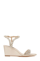 Badgley Mischka Gali Crystal Embellished Evening Wedge